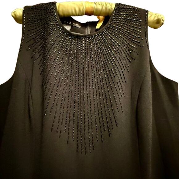 🎉HP!🎉 Marianna Black Beaded Cocktail Full Length Dress (Size 12) - Picture 6 of 6
